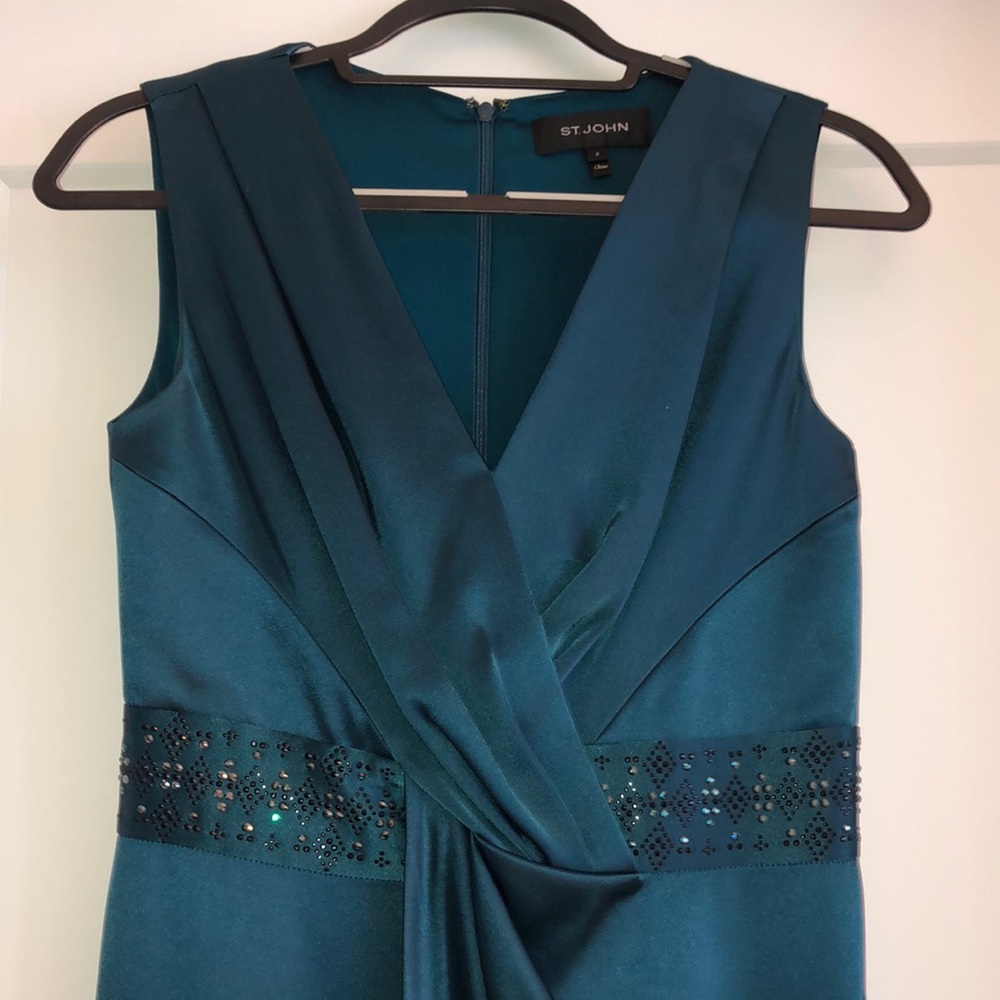 St. John satin formal dress.